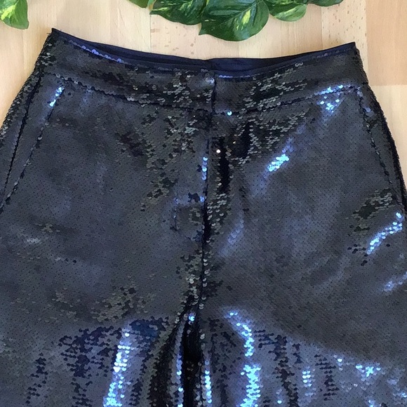 Elie Tahari Eclipse Navy Sequin Pant - Picture 6 of 16